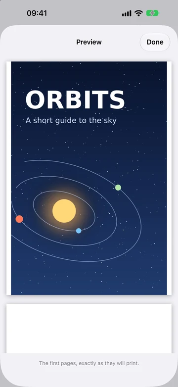 Preview of the PDF, whose first page is the same photo cover.